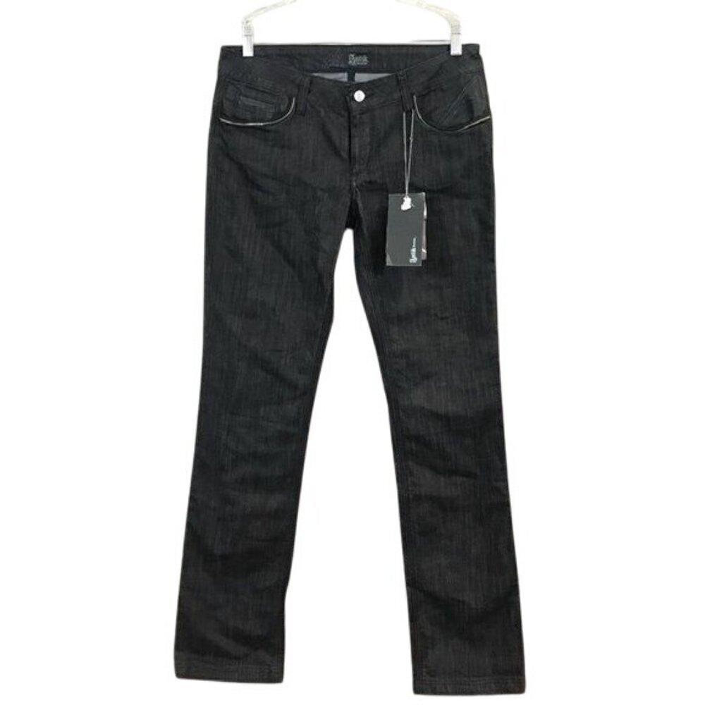 Antik Denim Size 30 5 Pocket Valerie Skinny Jeans Leather Zipper Trim Western